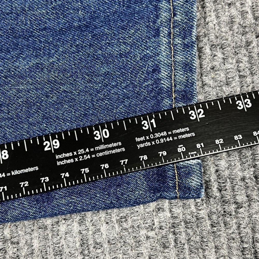 Wrangler Riggs Workwear Pants Mens 42x32 Blue Jeans Denim Carpenter Straight Fit - Picture 14 of 16